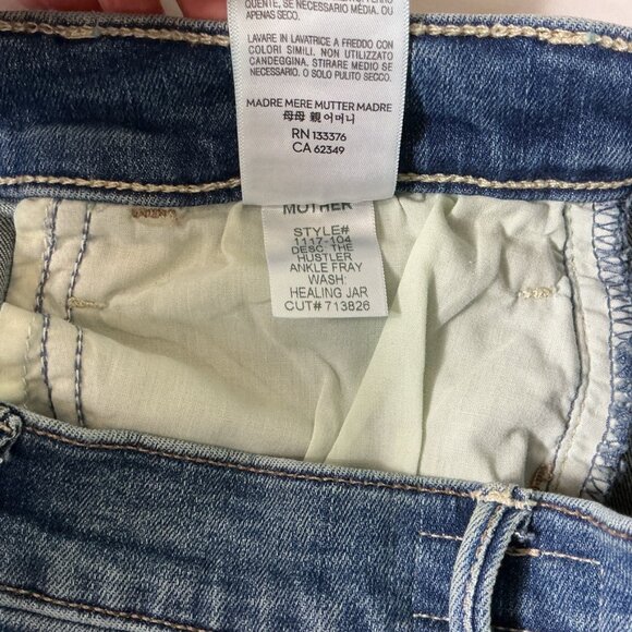 Mother The Hustler Ankle Fray Healing Jar Jeans 28 - Picture 7 of 8